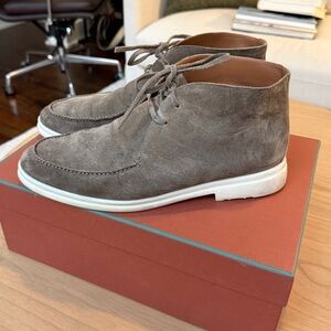 Loro Piana Suede Lace Up Boot